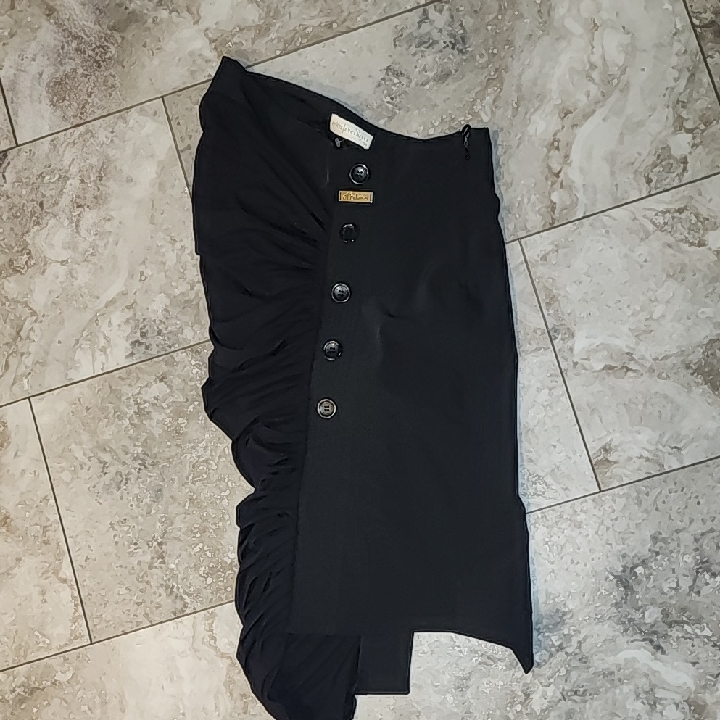 Alkis Exclusive Euc European Bran Ruched Asymetric Detailed Pencil Skirt Size Sm — image 2 of 8
